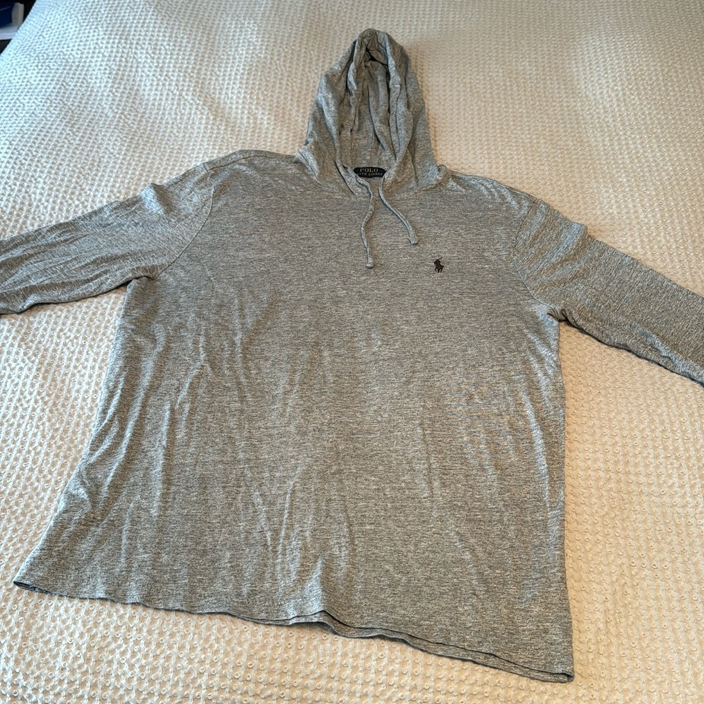 Polo Men's Thin Sweatshirt - Grey, size Large